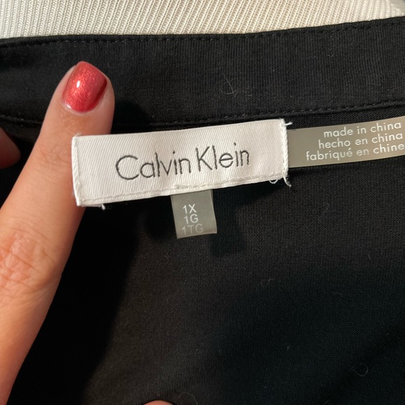 Calvin Klein Roll Sleeve Blouse - Picture 7 of 12